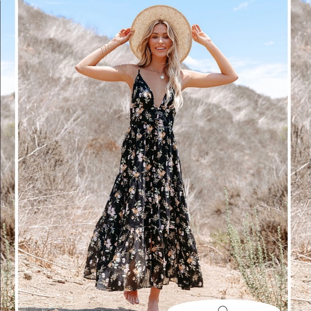 Floral Maxi Dress XL Vici NWOT